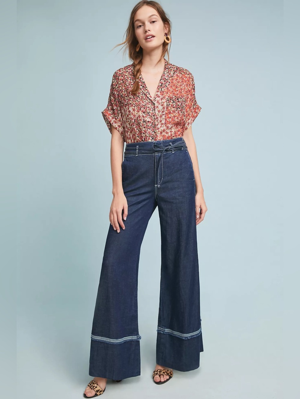 Anthropologie Pilcro The Skipper Ultra High Rise Wide Leg Jeans Size 25